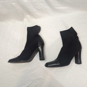 Vero Cuoio Designer Block Heel Booties MADE IN ITALY Size 5.5